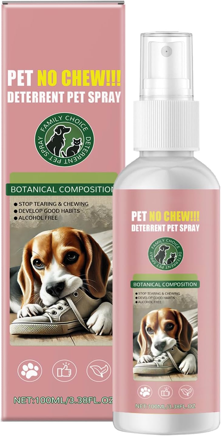 No Chew Spray For Dogs Bitter Apple Spray For Dogs To Stop Chewing Dog Deterrent Spray Effectively Protect The Safety Of Furniture,Plant,Shoes, Etc Dog Corrector Spray (Light Pink) No Chew Spray for Dogs Bitter Apple Spray for Dogs to Stop Chewing Dog Deterrent Spray Effectively Protect The Safety of Furniture,Plant,Shoes, Etc Dog Corrector Spray (Light Pink)