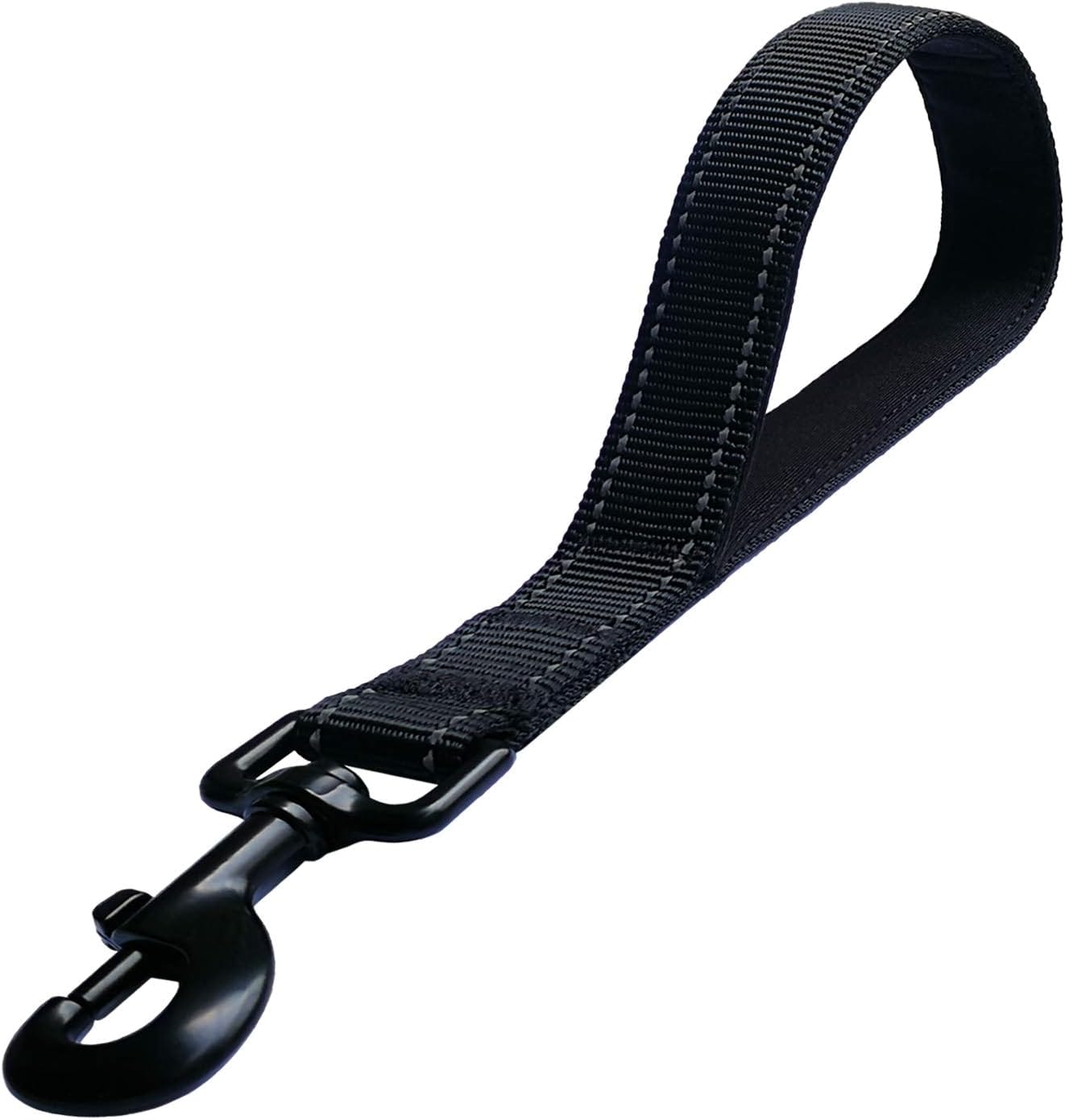 Short Dog Leash Traffic Padded Handle Heavy Duty Short Nylon Dog Lead For Training Control Reflective Threads Pet Leashes For Large Dogs And Medium Dogs (12 Inch, Black) Short Dog Leash - Traffic Padded Handle - Heavy Duty - Short Nylon Dog Lead for Training Control - Reflective Threads Pet Leashes for Large Dogs and Medium Dogs (12 Inch, Black)