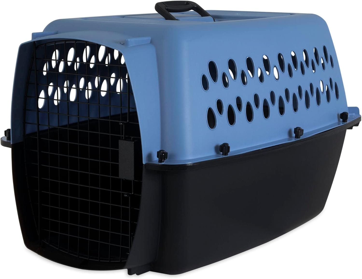Petmate Pet Porter Fashion Dog Kennel 26", Parisian Blue & Black, For Pets 20 25lbs, Made In USA Petmate Pet Porter Fashion Dog Kennel 26", Parisian Blue & Black, for Pets 20-25lbs, Made in USA