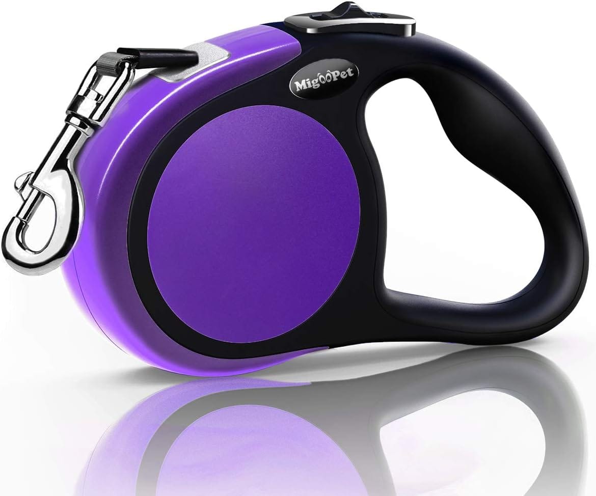 Heavy Duty Retractable Dog Leash 16ft Strong & Durable Walking Leash For S To L Dogs Up To 45/115 Lbs, Upgraded Lock System, Non Slip Grip, Tangle Free (Small/Medium, Purple) Heavy Duty Retractable Dog Leash-16ft Strong & Durable Walking Leash for S to L Dogs up to 45/115 lbs, Upgraded Lock System, Non Slip Grip, Tangle Free (Small/Medium, Purple)