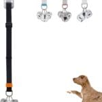 SVD.PET Puppy Bell Doorbell, Dog Bell for Potty Training, Attached to doorknob or Anywhere Near The Door, Length and Height Adjustable (Black)