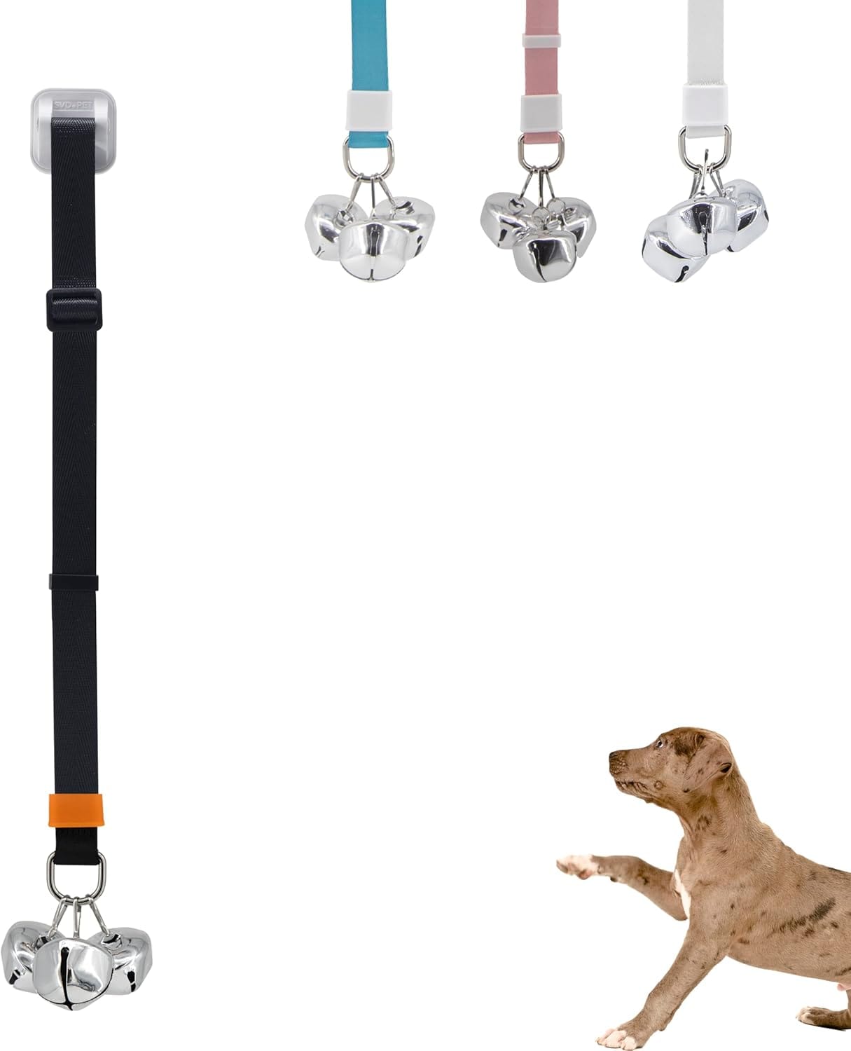 SVD.PET Puppy Bell Doorbell, Dog Bell For Potty Training, Attached To Doorknob Or Anywhere Near The Door, Length And Height Adjustable (Black) SVD.PET Puppy Bell Doorbell, Dog Bell for Potty Training, Attached to doorknob or Anywhere Near The Door, Length and Height Adjustable (Black)