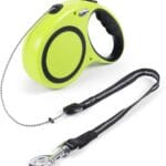 30FT Retractable Dog Leash 30 FT360 Tangle-Free Dog Walking Leash forMedium and Large Dogs up to 77 lbs one-Hand Brake, one-Button Pause, LockGreen