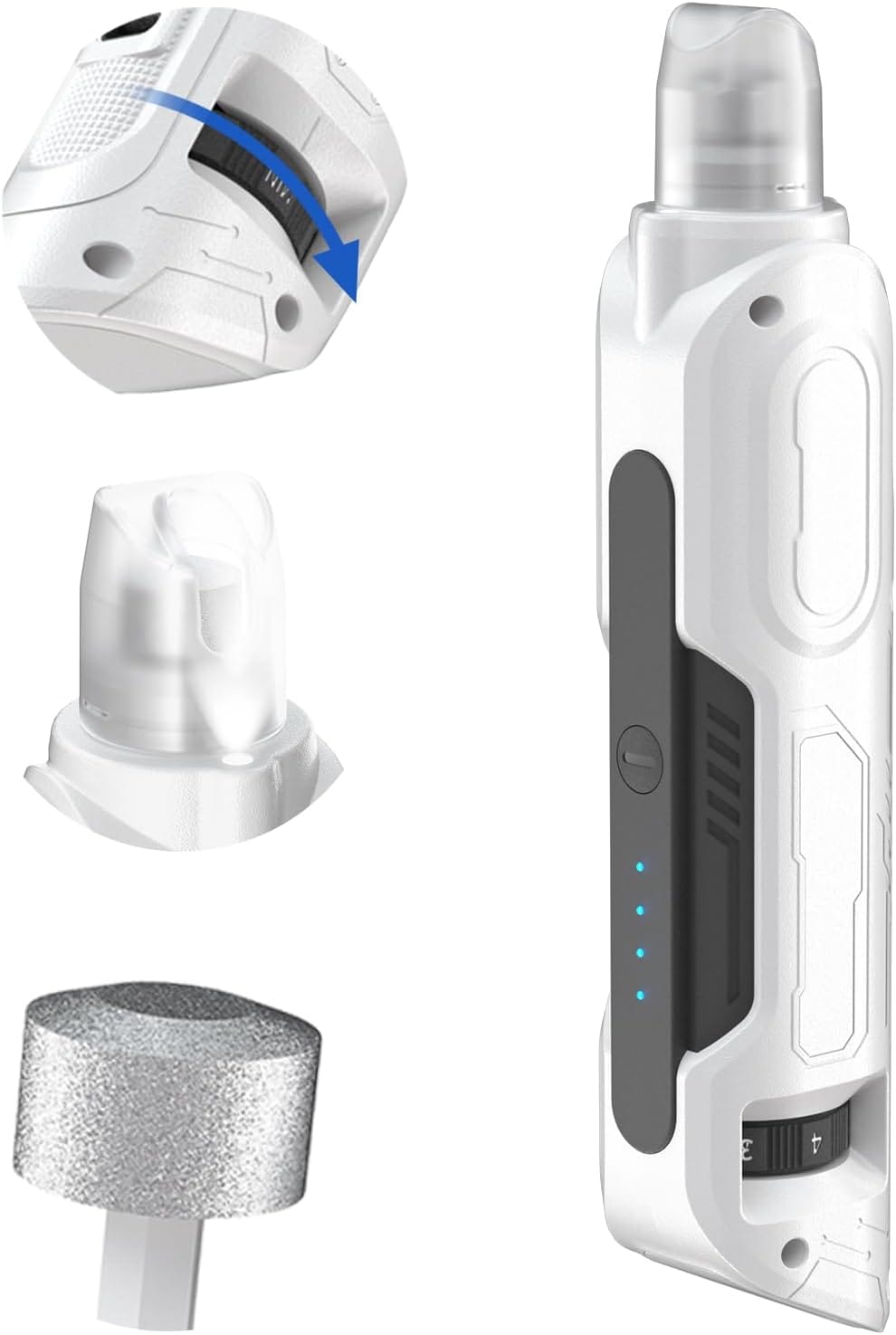 PAPIFEED 6 Speed Dog Nail Grinder Quiet, Silent Groom Pro With 2 LED Lights & Dust Proof Cover, Nail Grinder For Large/Medium/Small Dogs & Cats, Rechargeable Type C Charging White PAPIFEED 6-Speed Dog Nail Grinder Quiet, Silent Groom Pro with 2 LED Lights & Dust-Proof Cover, Nail Grinder for Large/Medium/Small Dogs & Cats, Rechargeable Type-C Charging - White