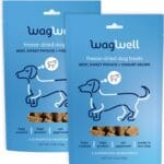 WagWell Freeze-Dried Treats - Beef, Sweet Potato, + Yogurt Recipe - Fully Cooked, High Protein Made in The USA - Minimally Processed & Vet Approved - Pack of 2