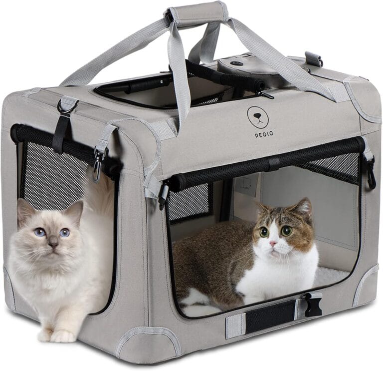 Extra Large Cat Carrier for 2 Cats, Portable Soft Sided Large Pet Carrier for Traveling, Indoor and Outdoor Uses, 24"16"16"
