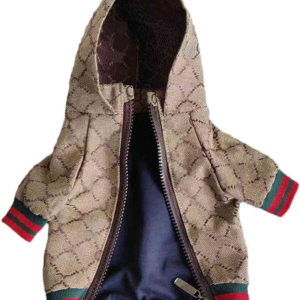 Dog Hoodie Luxury Winter Small Dog Jacket Clothes Classic Designer French Bulldog Teddy Pug Puppy Clothes(XL)