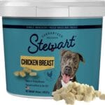 Stewart Single Ingredient Freeze Dried Raw Dog Treats, Chicken Breast, 14.8 Ounce Value Size, up to 280 Pieces per Resealable Tub, Training Treats or Meal Topper, High Protein, Grain Free, Gluten Free