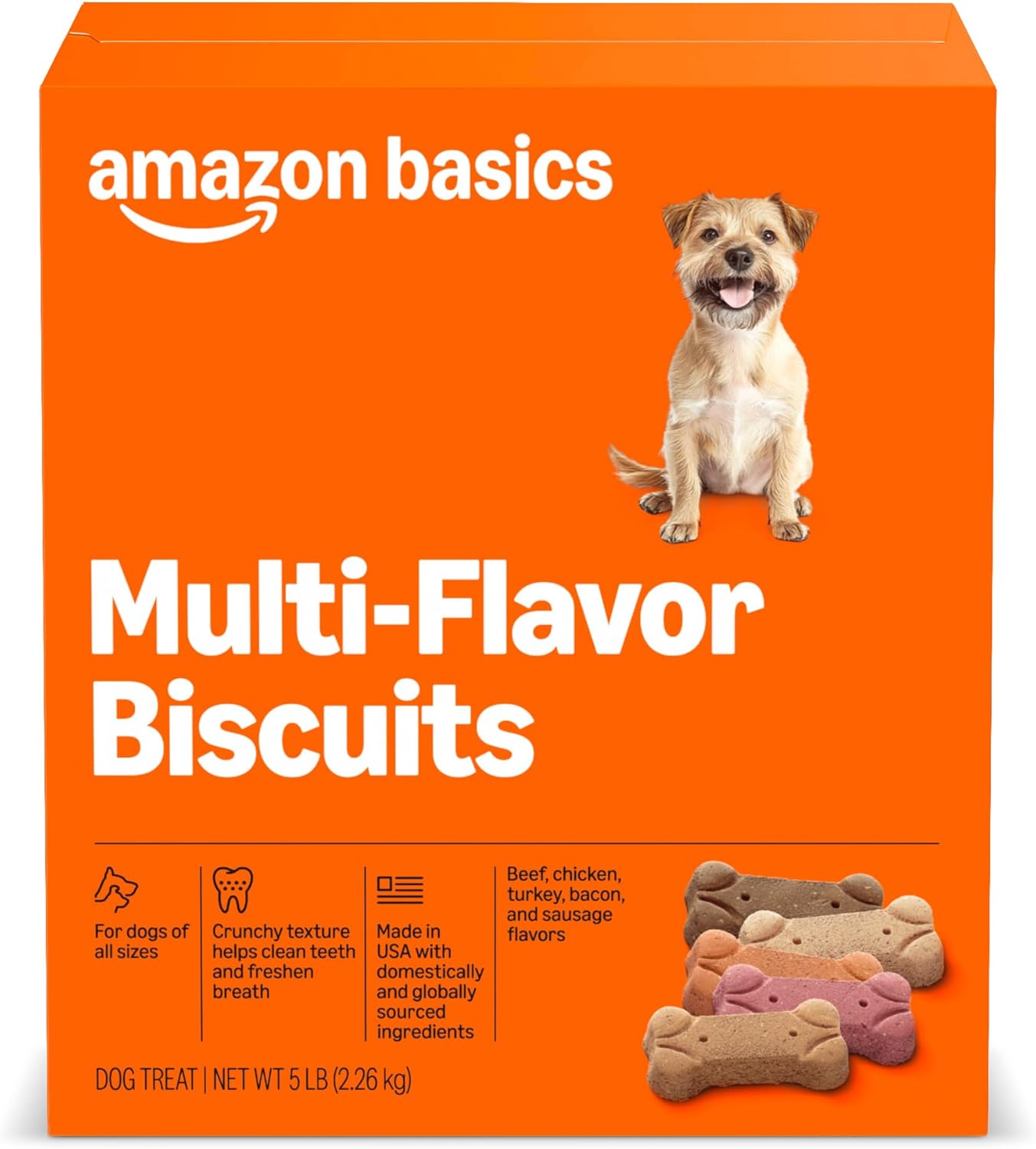 Amazon Basics Multi Flavor Biscuits Dog Treats 5 Lb. Box Amazon Basics Multi Flavor Biscuits Dog Treats 5 lb. Box