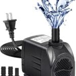 Fountain Pump, 220GPH Submersible Water Pump Outdoor, Ultra Quiet Water Fountain Pump for Pond Waterfall, Fish Tank, Aquarium, Hydroponics