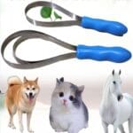 RQG Dual-Sided Shedding Blade,Grooming Blade,Animal Hair Brush with Stainless Steel Blade for All Dog/Cat/Horse/Cattle Coat Types- Short and Long Hair Coats- Soft Touch Grip (Single loop+double loops)