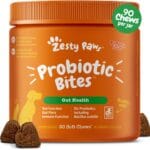 Zesty Paws Probiotics for Dogs - Digestive Enzymes for Gut Flora, Digestive Health, Diarrhea & Bowel Support - Clinically Studied DE111 - Dog Supplement Soft Chew for Pet Immune System - Pumpkin