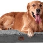 EHEYCIGA Orthopedic XL Dog Beds for Extra Large Dogs with Removable Washable Cover for Crate, Grey, 41x27
