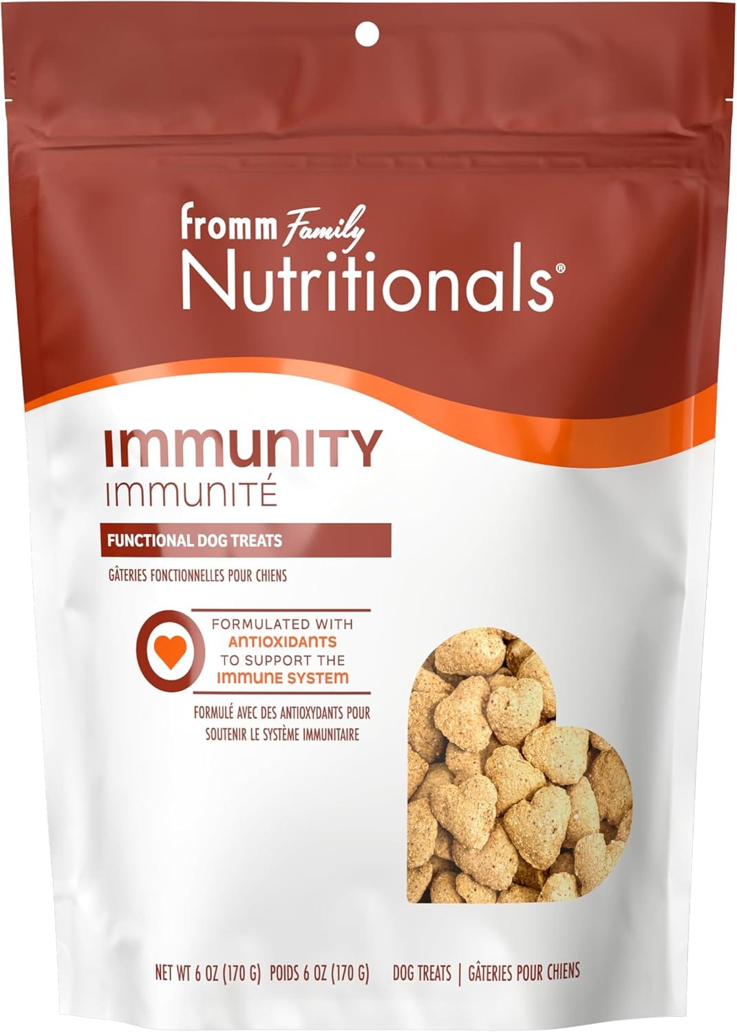 Fromm Family Nutritionals Immunity Functional Dog Treats Premium Dog Treats For Immune Support Contains Cranberry, Blueberry, Turmeric, Cinnamon, Vitamin C & Vitamin E 6 Oz Bag Fromm Family Nutritionals Immunity Functional Dog Treats - Premium Dog Treats for Immune Support - Contains Cranberry, Blueberry, Turmeric, Cinnamon, Vitamin C & Vitamin E - 6 oz Bag