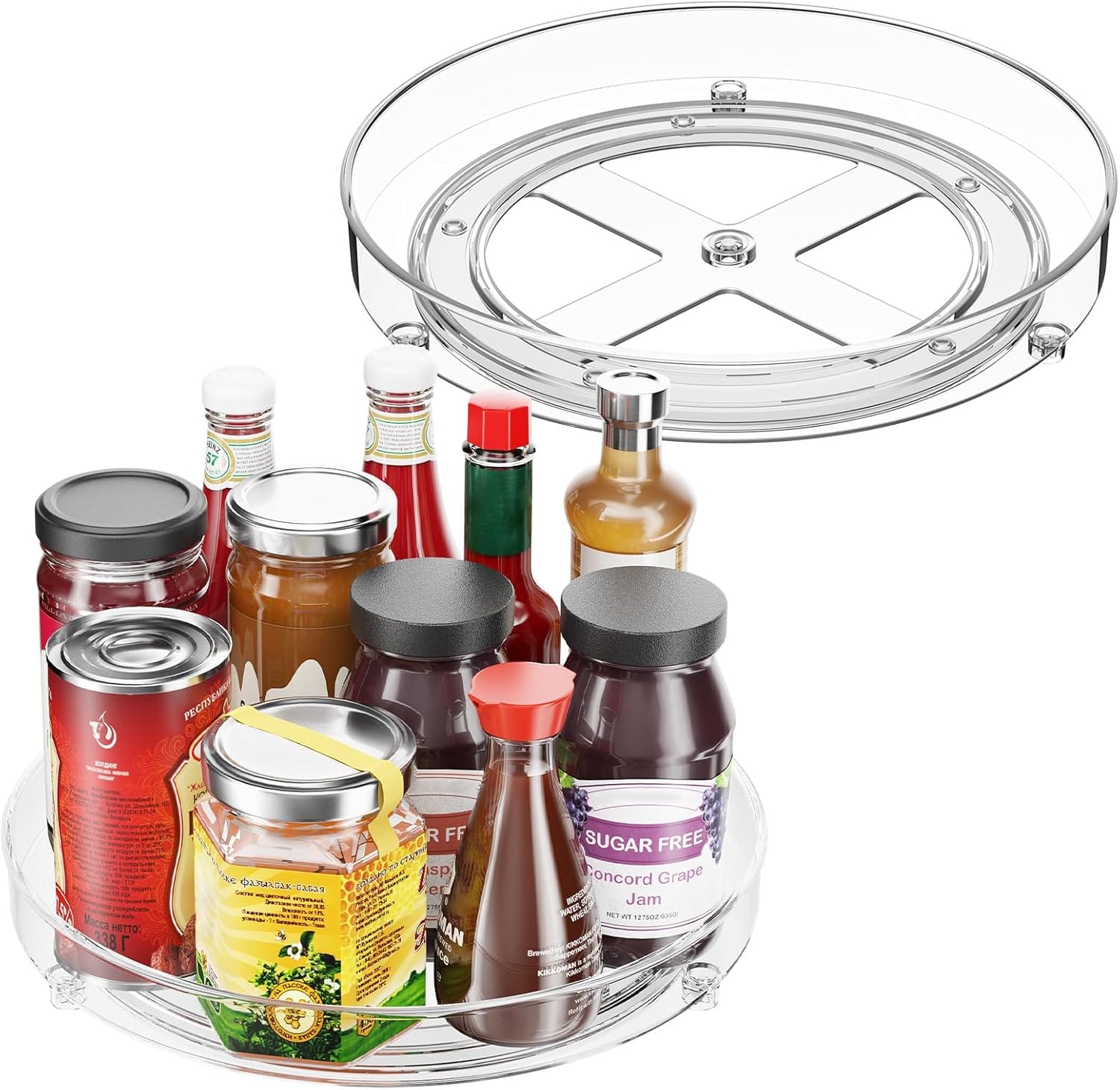 2 Pack Lazy Susan Organizer, 9.5 Inch Lazy Susan Turntable For Cabinet, Refrigerator Organizer For Pantry Organizers And Storage, Non Skid Fridge Organizer 2 Pack Lazy Susan Organizer, 9.5 Inch Lazy Susan Turntable for Cabinet, Refrigerator Organizer for Pantry Organizers and Storage, Non-Skid Fridge Organizer