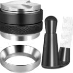 51mm Espresso Accessories Kit, Coffee Distributor and Tamper Leveler, WDT Tool and Dosing Funnel Set Fits 51 mm Espresso Machines and Portafilters