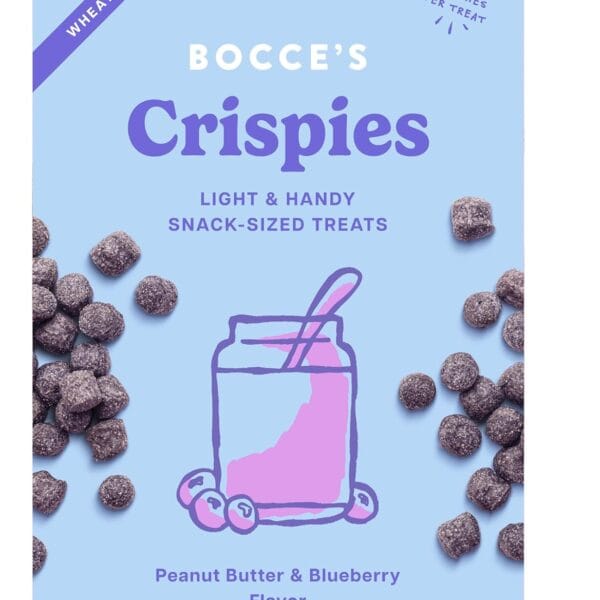 Bocce's Bakery PB + Blueberry Crispies Low-Calorie Wheat-Free Dog Treats, 10 oz
