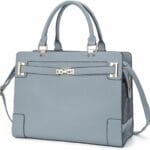 Fashion Pet Carrier Dog Cat Carrier Purse Soft-Sided Leather Handbag Pet Tote Bag for Small Dogs Puppy and Cats TSA Airline Approved (Grey)