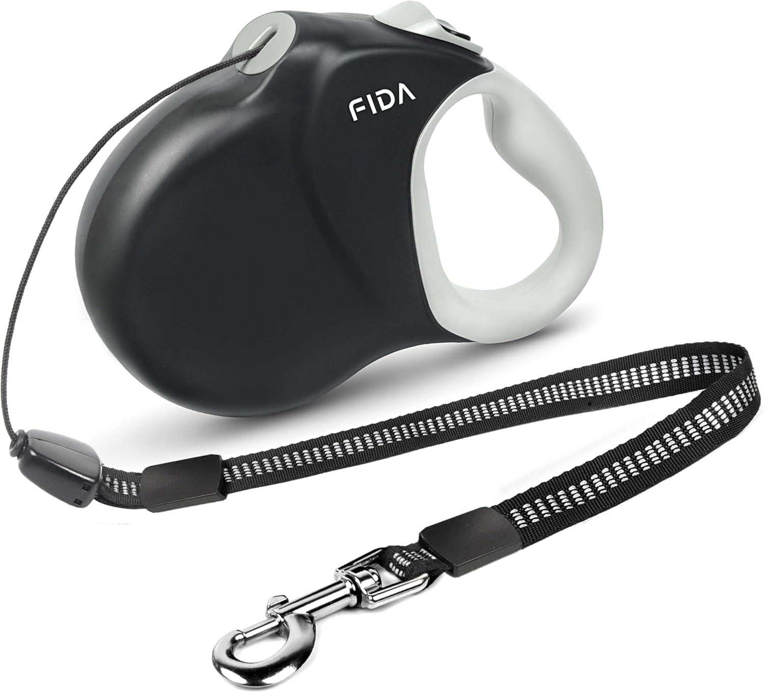 Fida Upgraded Retractable Dog Leash 30ft, Heavy Duty Pet Walking Leash For Medium/Large Breed Up To 110 Lbs, 360 Tangle Free Long Retract Dog Lead, Soft Grip, One Hand Brake, Black Fida Upgraded Retractable Dog Leash 30ft, Heavy Duty Pet Walking Leash for Medium/Large Breed up to 110 lbs, 360 Tangle-Free Long Retract Dog Lead, Soft Grip, One-Hand Brake, Black