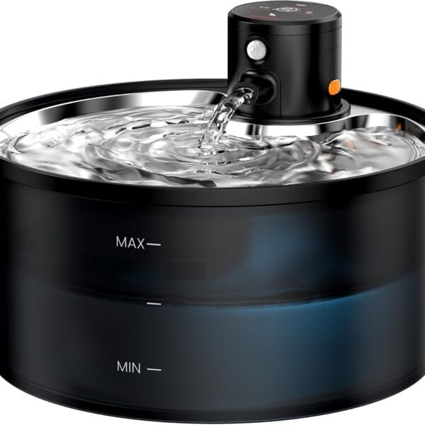 Wireless Cat Water Fountain Cordless: Battery Operated Cat Fountain - 108oz/3.2L Automatic Pet Water Dispenser Rechargeable Drinking Fountains for Cats Indoor with Motion Sensor Multiple Cats and Dogs