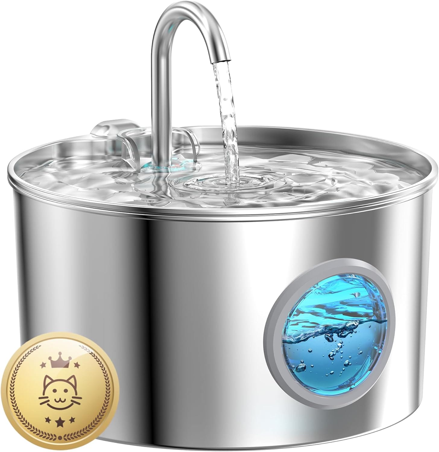 Cat Water Fountain Stainless Steel: 74oz/2.2L Cat Fountain For Drinking Pet Water Fountain For Cats Inside Quiet Cats Water Bowl Dispenser Kitty Drinking Fountains For Pets& Small Animals Cat Water Fountain Stainless Steel: 74oz/2.2L Cat Fountain for Drinking - Pet Water Fountain for Cats Inside - Quiet Cats Water Bowl Dispenser - Kitty Drinking Fountains - for Pets& Small Animals