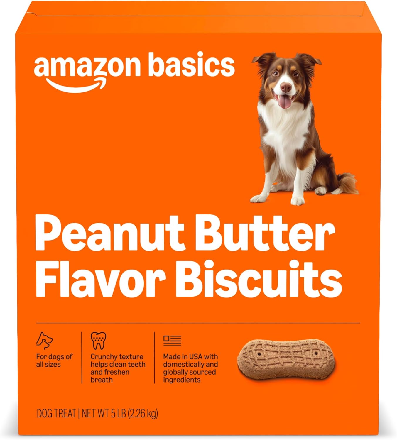 Amazon Basics Peanut Butter Flavor Biscuits Dog Treats 5 Lb. Box Amazon Basics Peanut Butter Flavor Biscuits Dog Treats 5 lb. Box