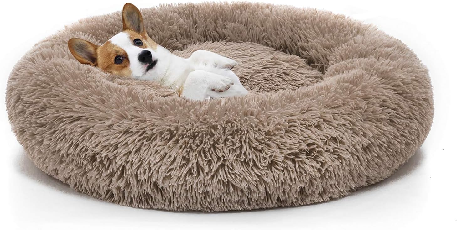 MIXJOY Orthopedic Dog Bed Comfortable Donut Cuddler Round Pet Beds Ultra Soft Washable Dog And Cat Cushion (20''/23''/30'') (23'', Brown) MIXJOY Orthopedic Dog Bed Comfortable Donut Cuddler Round Pet Beds Ultra Soft Washable Dog and Cat Cushion (20''/23''/30'') (23'', Brown)