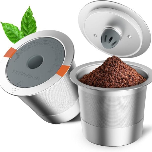 RETHONE Reusable K Cups and Coffee Pods for Keurig 1.0 & 2.0 Coffee Maker Stainless Steel Coffee Filter(2 pack)