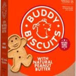 Buddy Biscuits 16 oz. Box of Grain-Free Crunchy Dog Treats Made with Natural Peanut Butter