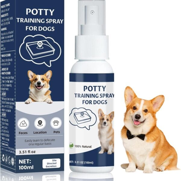 Potty Training Spray for Dogs,Puppy Potty Training Spray,Address Canine Inappropriate Elimination Habits | Proven HousebreakiHousebreng Methods for Indoor & Outdoor Environments 3.51 Oz
