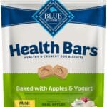 Blue Buffalo Health Bars Mini Crunchy Dog Biscuits, Oven-Baked with Natural Ingredients, Apples & Yogurt, 16-oz Bag