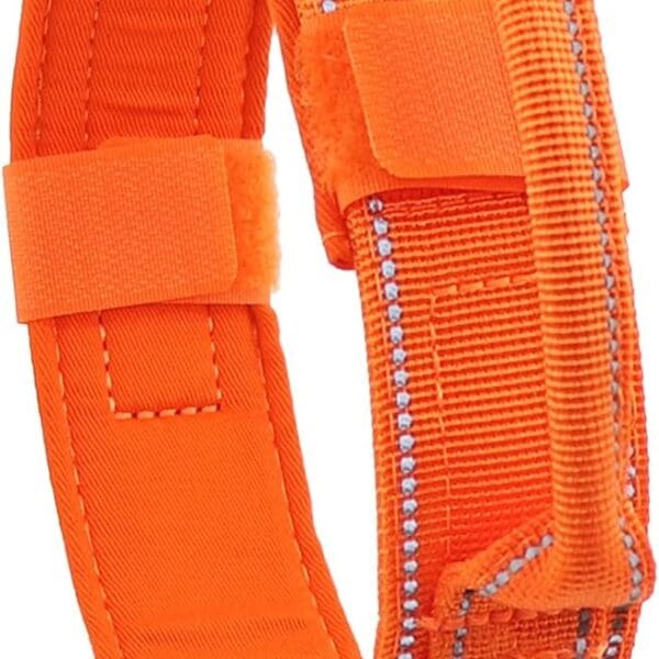 Tactical Dog Collar with Heavy Duty Metal Buckle and Control Handle for Medium Large Dogs Training(Orange, Large)