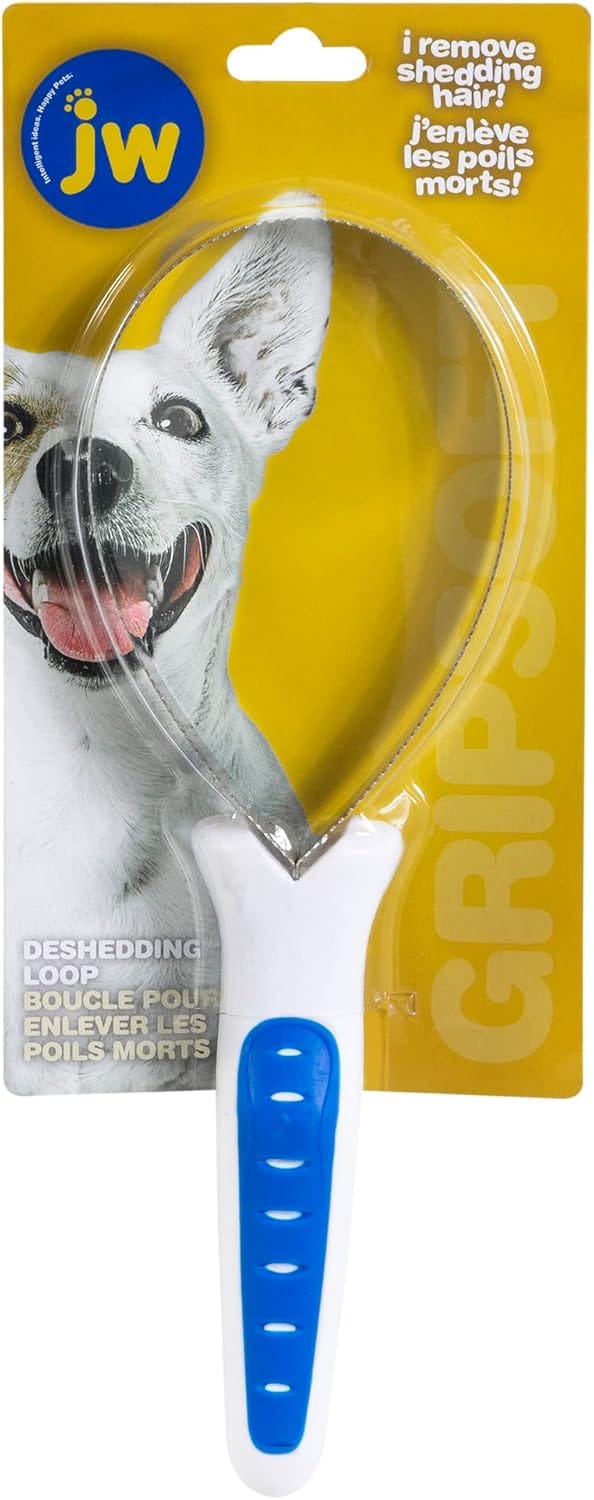 JW Pet Company GripSoft Dog Brush - Loop Blade Dog Brush for Shedding & Mats