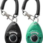 Pet Training Clicker with Wrist Strap - Dog Training Clickers (Black +Bluegreen)