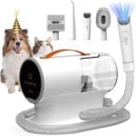 AIRROBO Dog Grooming Vacuum Kit,12000Pa Strong Pet Vacuum for Shedding,Grooming Hai,Quiet,PG100,2L Large Capacity