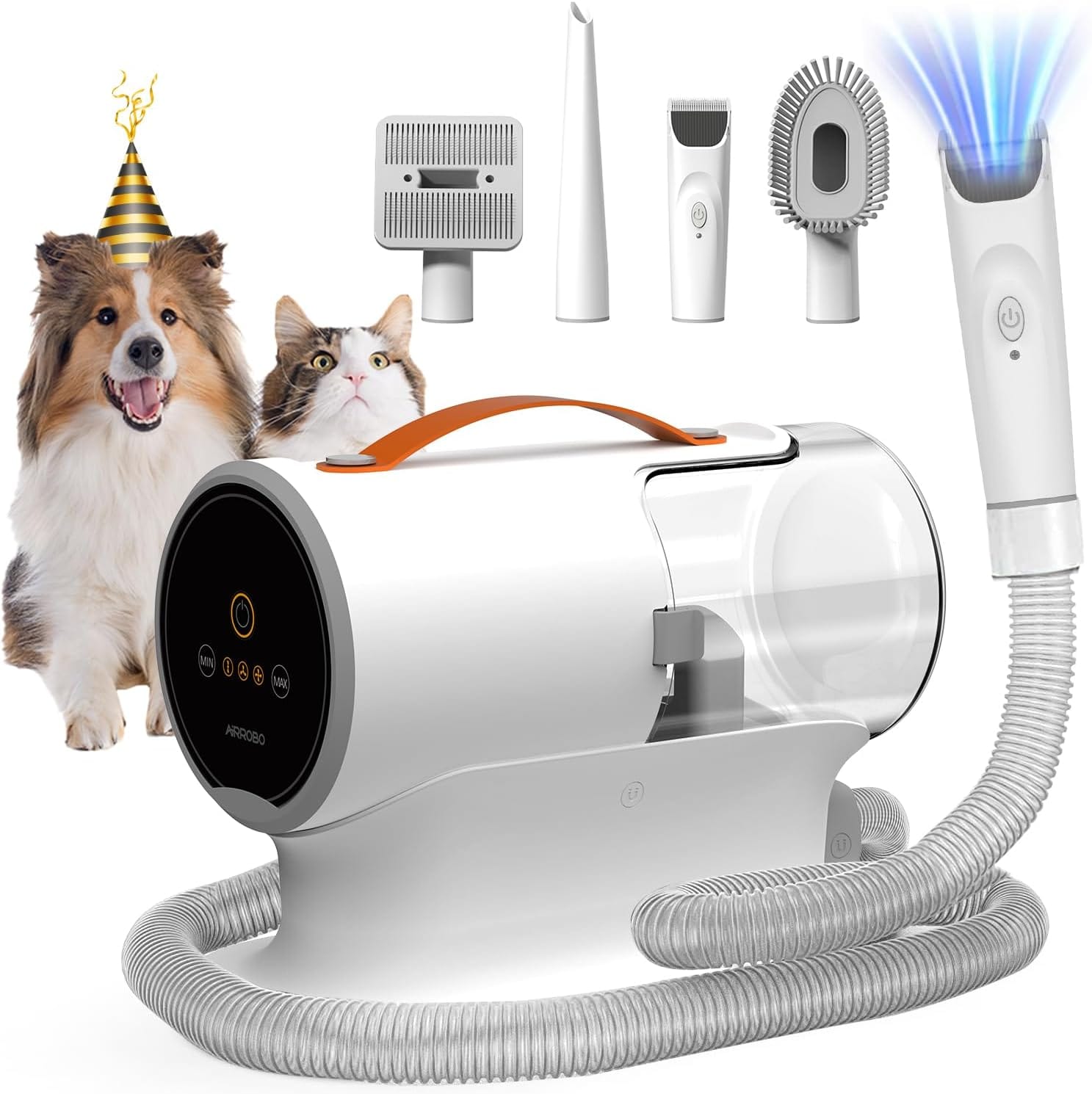 AIRROBO Dog Grooming Vacuum Kit,12000Pa Strong Pet Vacuum For Shedding,Grooming Hai,Quiet,PG100,2L Large Capacity AIRROBO Dog Grooming Vacuum Kit,12000Pa Strong Pet Vacuum for Shedding,Grooming Hai,Quiet,PG100,2L Large Capacity