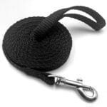 Dog Training Leash for Small Dogs, 6ft Nylon Puppy Obedience Recall Training Agility Lead for Small Medium Breeds, Pet Rope with 360 Swivel Clasp, Lightweight, (Black, 2/5 in x 6 ft)