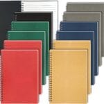GINMLYDA Small Spiral Notebook 12Pack, 120 Lined Pages 8.25x5.50 Inches Spiral Journal Kraft Cover Notebooks & Writing Pads for School Home Office Aesthetic Sketch Drawing Note