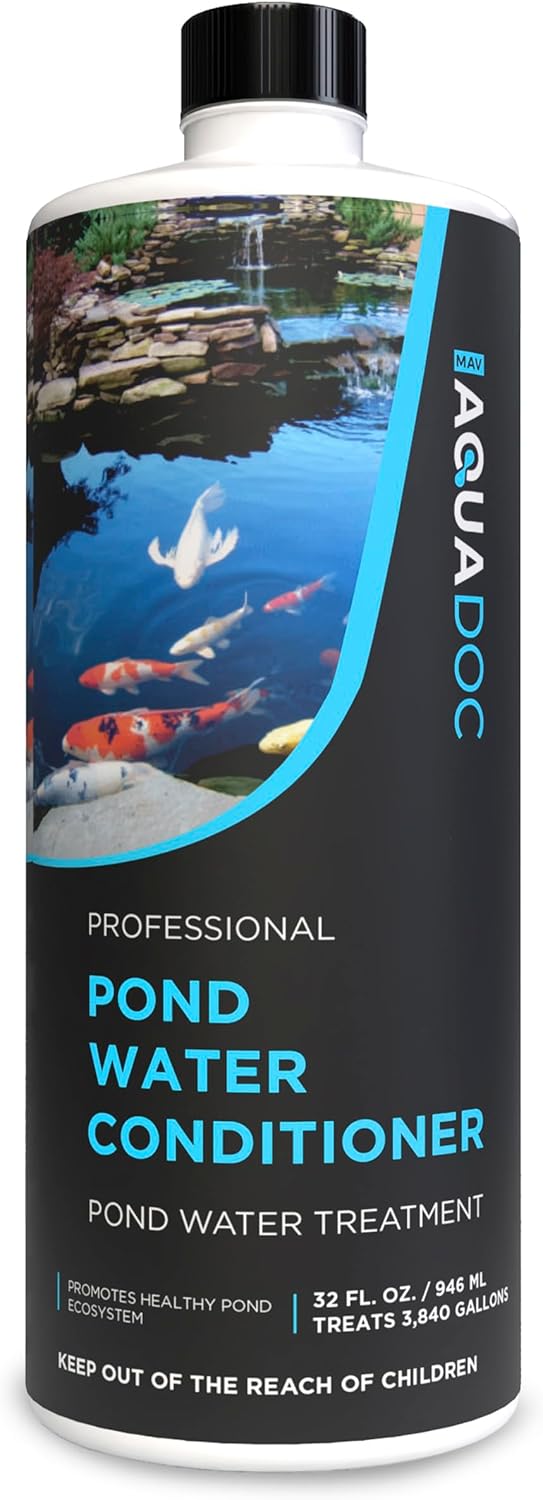 AquaDoc Fish Pond Water Conditioner - 32oz - Pond Dechlorinator for Outdoor Ponds - Made in USA