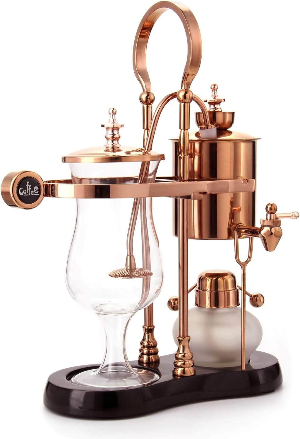 Diguo Belgian/Belgium Luxury Royal Family Balance Syphon Coffee Maker. Elegant Retro Style Design. Color Rose Golden. Capacity: 500ml/17 Oz. Diguo Belgian/Belgium Luxury Royal Family Balance Syphon Coffee Maker. Elegant Retro-Style Design. Color Rose Golden. Capacity: 500ml/17 oz.