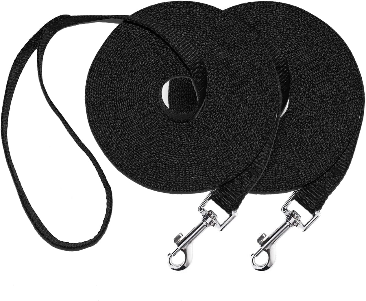 Dog/Puppy Obedience Recall Training Agility Lead 30ft Training Leash Great For Training, Play, Camping, Or Backyard, 2 Packs Black Long Leash Dog/Puppy Obedience Recall Training Agility Lead - 30ft Training Leash - Great for Training, Play, Camping, or Backyard, 2 Packs Black Long Leash