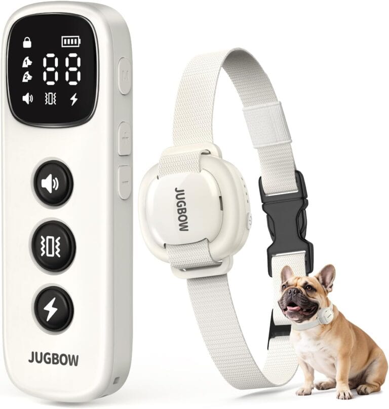 Jugbow Shock Collar for Small Dogs - 4200FT Dog Training Collar with Remote for 5-70lbs Mini Small Medium Dogs, IPX8-Waterproof Rechargeable E-Collar with Beep (1-9), Vibration(1-3), Safe Shock(0-16)