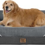 Washable Orthopedic Large Dog Bed - Removable Orthopedic Foam Dogs Beds with Bolsters Waterproof Large Dog Bed and Non-Slip Bottom Extra Large Dogs Beds Sofa
