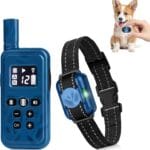 Smallest No Shock Dog Training Collar for Small Dogs 5-15lbs, Lightest Dog Vibration Collar with Controller 2000FT, Beep and Vibrate Only, Safety Lock, Vibrating Collars for Dogs-No Prongs,Blue