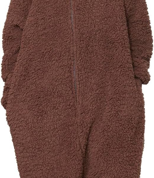 Unisex Poodle Dog Onesie Pajamas Cute Puppy Dog Costume Adult Halloween Animal Cosplay Costume Sleepwear Homewear