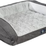 Serta Orthopedic Supportive Foam Quilted Couch Dog Bed with Soft Bolsters (Slate Gray) X-Large