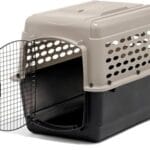 Petmate Vari Dog Kennel - Portable Dog Carriers & Crates for Medium Dogs, Airline-Friendly, Durable Plastic, Pet Carrier For Home and Travel, 32 Inches, Taupe and Black