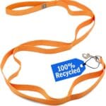 Hundefreund Recycled Dog Leash  100% Recycled Polyester  Eco-Friendly, Heavy-Duty & Lightweight with 7 Handles for Maximum Control  for All Dog Breeds and Sizes  4.5 ft (2.5 oz)