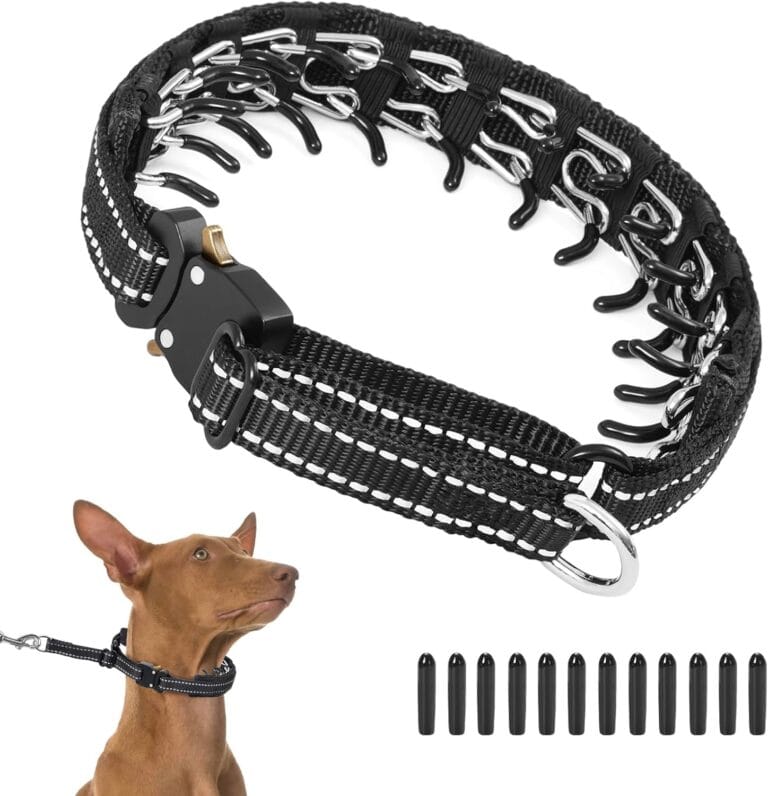 Martingale Collar for Dog,No Pull Dog Walking Training Collar,Adjustable Tactical Dog Collar with Heavy Duty Metal Buckle,Reflective Nylon Military Dog Collar for Small,Medium,Large Breed Dog