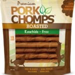 Pork Chomps Roasted Pork Skin Dog Chews, 6-inch Twists, 15 Count